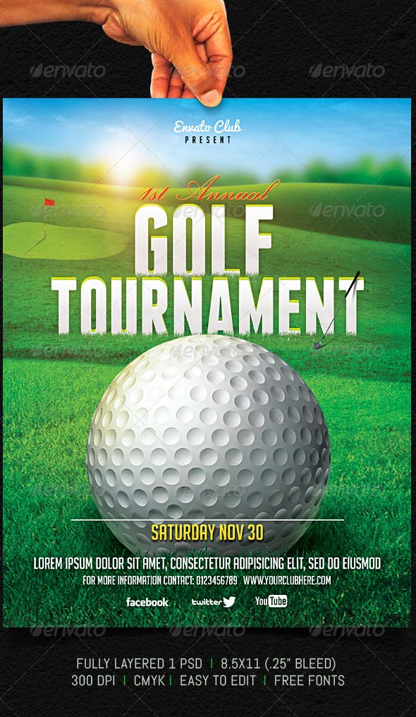 Charity golf tournament flyer template free